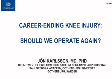 Career-ending knee injury: Should we operate again…or not?