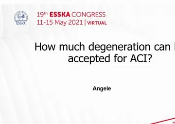 How much degeneration can be accepted for autologous chondrocyte transplantation?