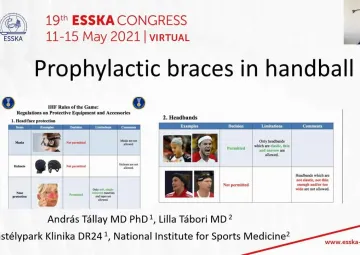 Prophylactic braces in handball