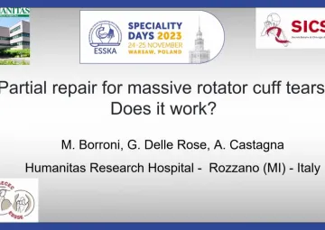 Partial repair for massive rotator cuff tears. Does it work?